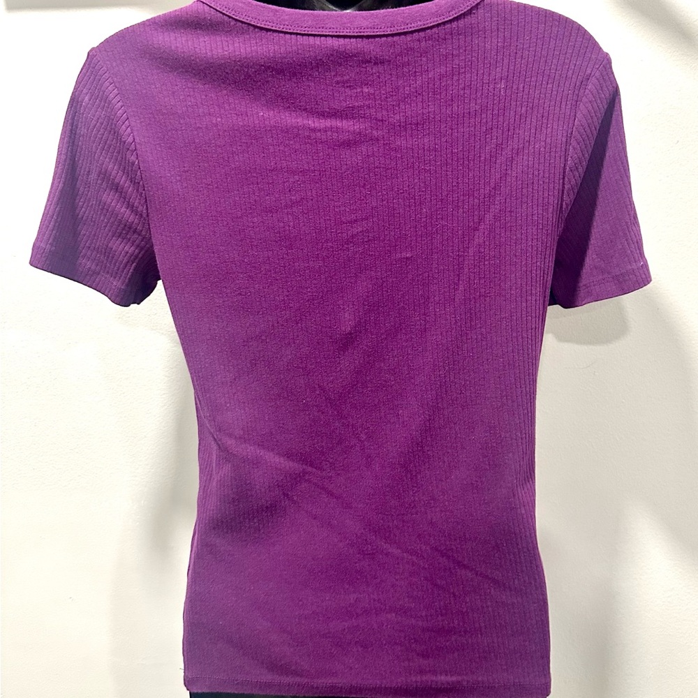 A New Day Purple Ribbed Tee Small - Picture 5 of 7